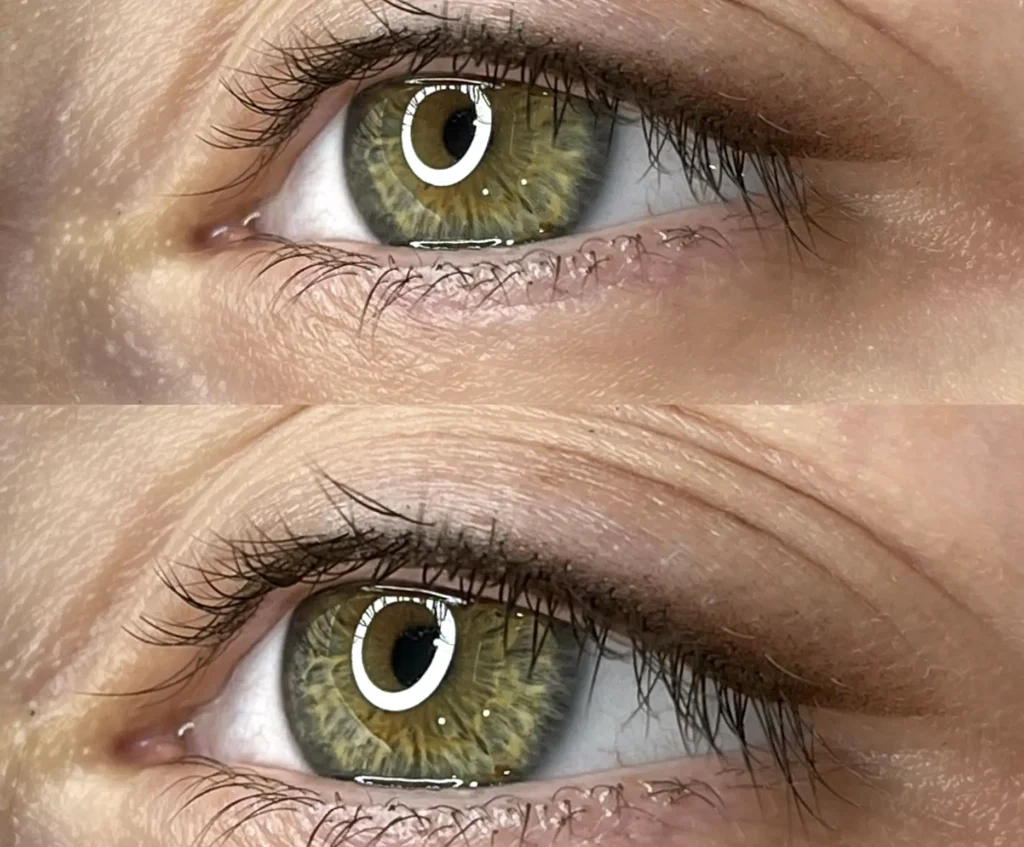 winged eyeliner tattoo